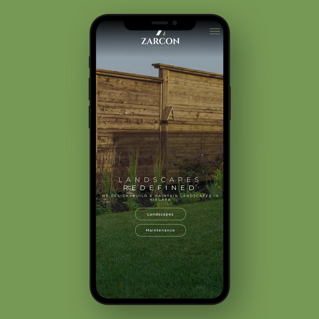 Zarcon Landscape Website